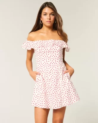 A-linjainen röyhelöinen minimekko