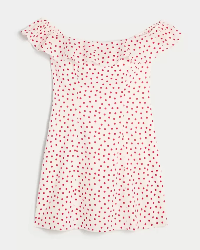 A-linjainen röyhelöinen minimekko A-linjainen röyhelöinen minimekko