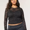 All-Over Lace Crew -toppi