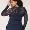 All-Over Lace Crew -toppi