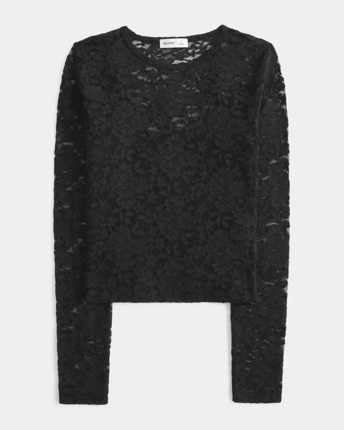 All-Over Lace Crew -toppi