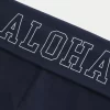 Aloha Graphic Foldover Waist Flare Housut Aloha Graphic Foldover Waist Flare Housut