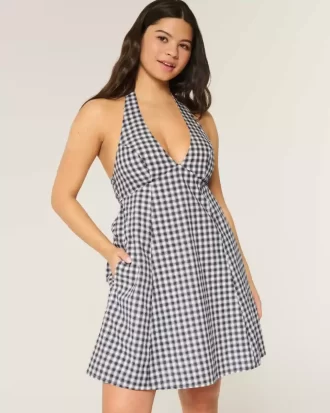 Avaa takahalter minimekko