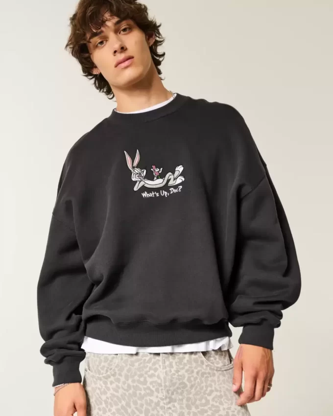 Baggy Cinch Bugs Bunny Graphic Crew collegepaita Baggy Cinch Bugs Bunny Graphic Crew collegepaita