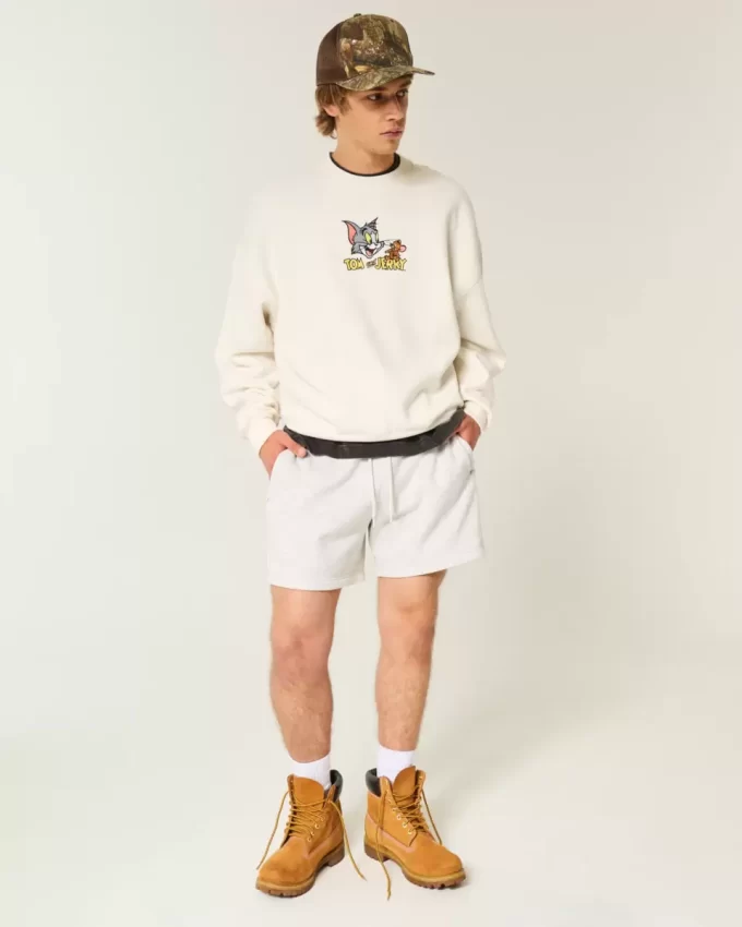 Baggy Cinch Tom and Jerry Graphic Crew -huppari Baggy Cinch Tom and Jerry Graphic Crew -huppari