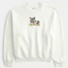 Baggy Cinch Tom and Jerry Graphic Crew -huppari Baggy Cinch Tom and Jerry Graphic Crew -huppari