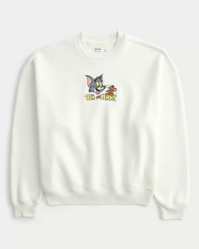 Baggy Cinch Tom and Jerry Graphic Crew -huppari Baggy Cinch Tom and Jerry Graphic Crew -huppari