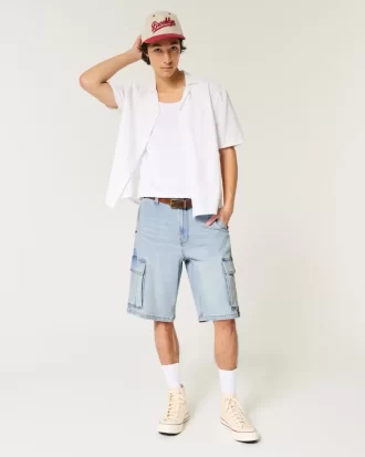 Baggy Denim Cargo Shortsit