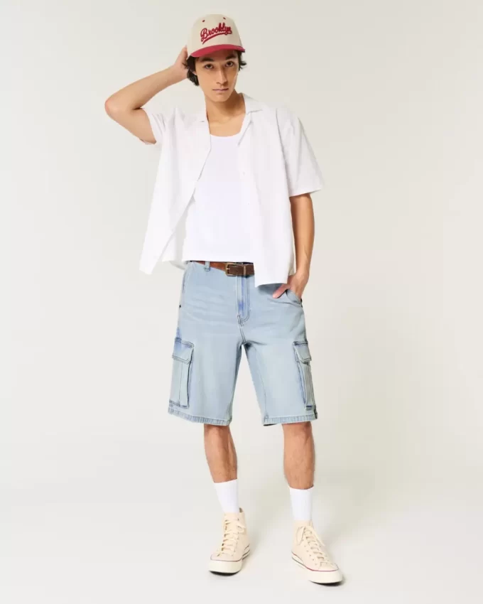 Baggy Denim Cargo Shortsit Baggy Denim Cargo Shortsit