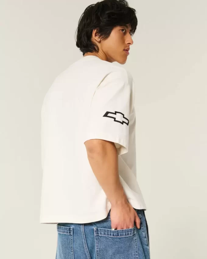 Baggy Heavyweight Crop Chevrolet Graphic T-paita Baggy Heavyweight Crop Chevrolet Graphic T-paita