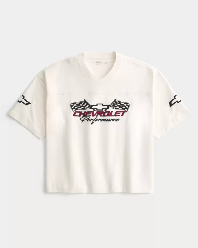 Baggy Heavyweight Crop Chevrolet Graphic T-paita Baggy Heavyweight Crop Chevrolet Graphic T-paita
