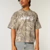 Baggy Heavyweight Crop Dodge Graphic Camo T-paita Baggy Heavyweight Crop Dodge Graphic Camo T-paita