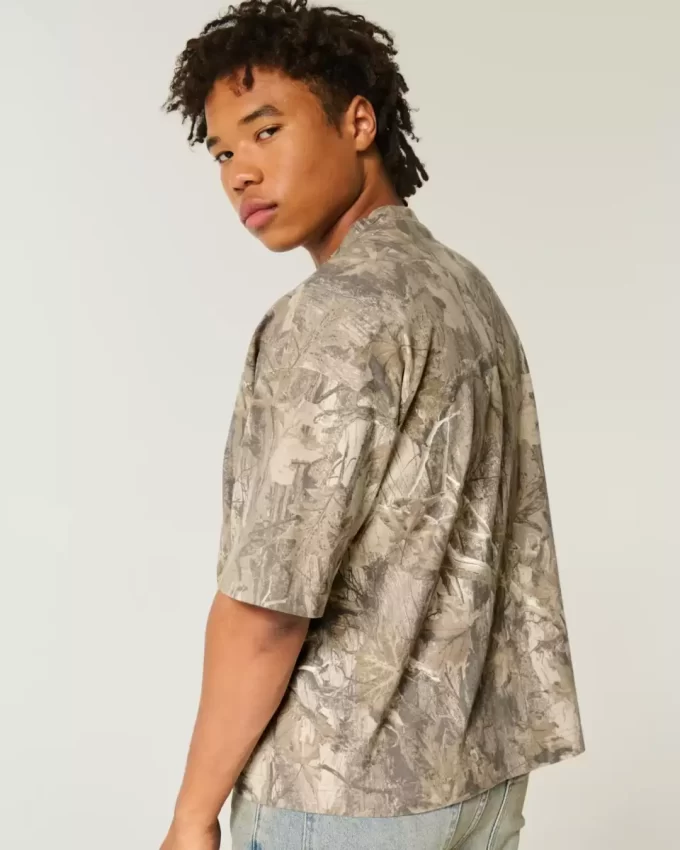Baggy Heavyweight Crop Dodge Graphic Camo T-paita Baggy Heavyweight Crop Dodge Graphic Camo T-paita