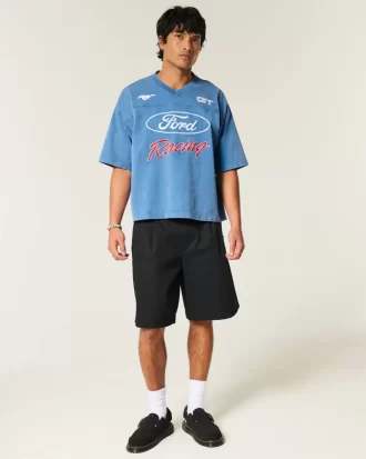 Baggy Heavyweight Crop Ford Graphic T-paita