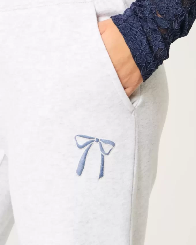 Bow Graphic Straight collegehousut
