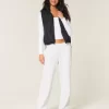 Bow Pattern Puffer Vest Bow Pattern Puffer Vest