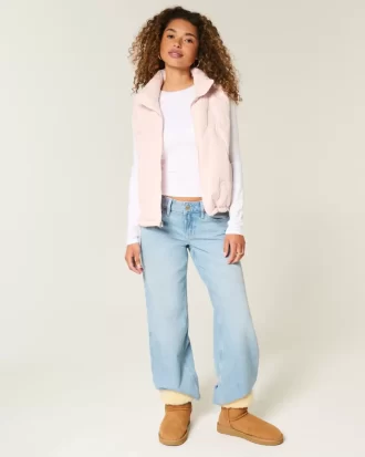 Bow Pattern Puffer Vest