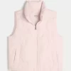 Bow Pattern Puffer Vest Bow Pattern Puffer Vest