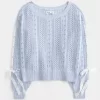 Bow-Sleeve Cable-Knit pusero Bow-Sleeve Cable-Knit pusero