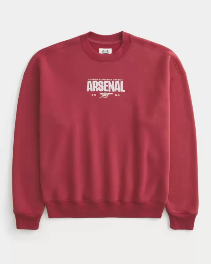 Boxy Arsenal FC Graphic Crew -huppari Boxy Arsenal FC Graphic Crew -huppari