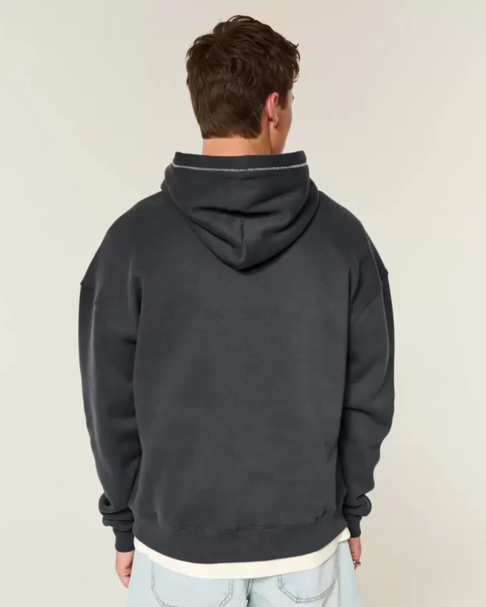 Boxy Contrast Stitch -huppari Boxy Contrast Stitch -huppari