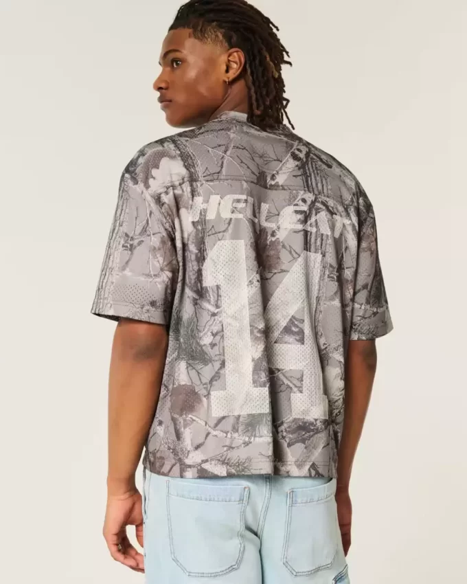 Boxy Crop Camo Dodge Graphic Jersey Boxy Crop Camo Dodge Graphic Jersey