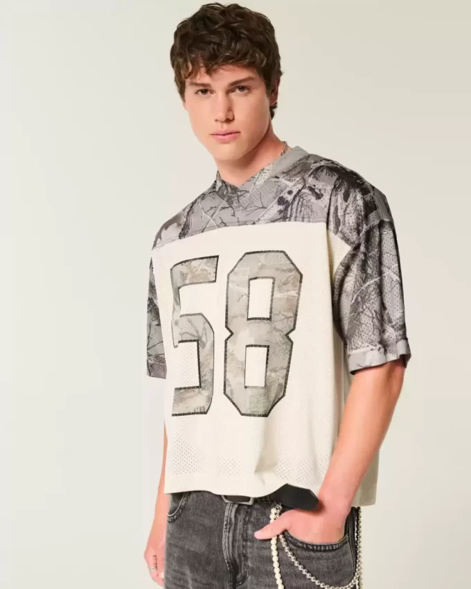Boxy Crop Camo Jersey