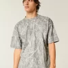 Boxy Crop Heavyweight Camo Crew T-paita