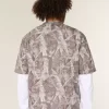 Boxy Crop Heavyweight Camo Crew T-paita