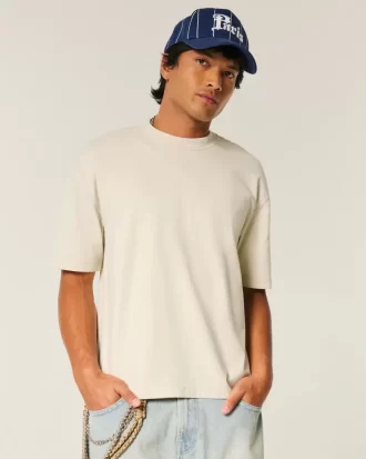 Boxy Crop Heavyweight Crew T-paita