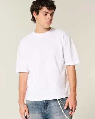 Boxy Crop Heavyweight Crew T-paita