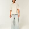 Boxy Crop Heavyweight Crew T-paita
