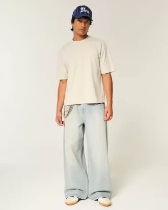 Boxy Crop Heavyweight Crew T-paita