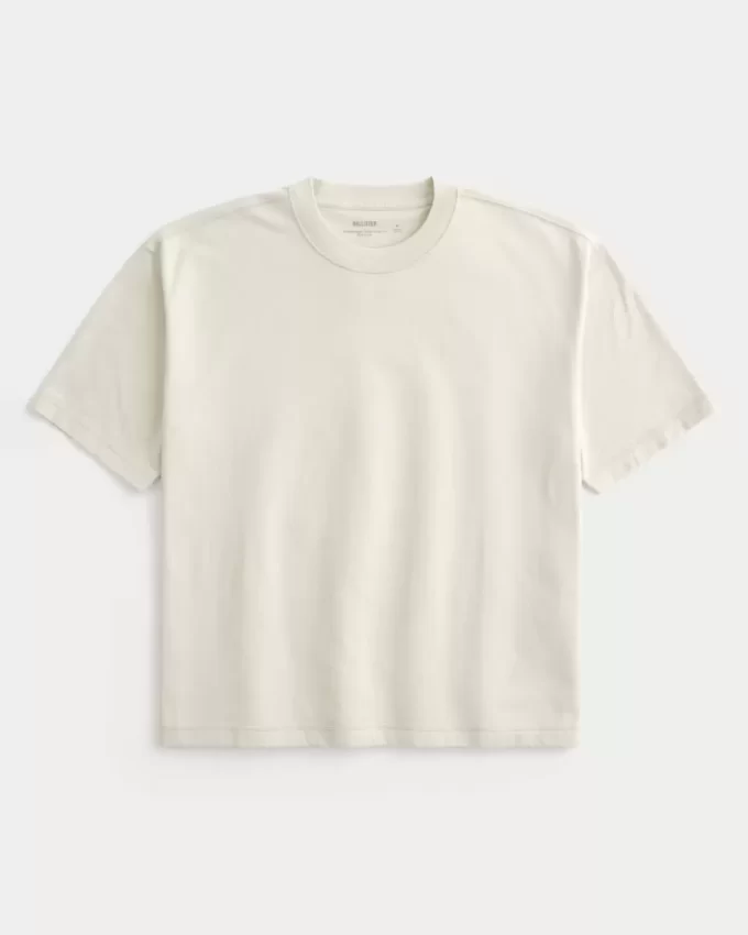 Boxy Crop Heavyweight Crew T-paita