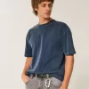 Boxy Crop Heavyweight Washed Crew T-paita Boxy Crop Heavyweight Washed Crew T-paita