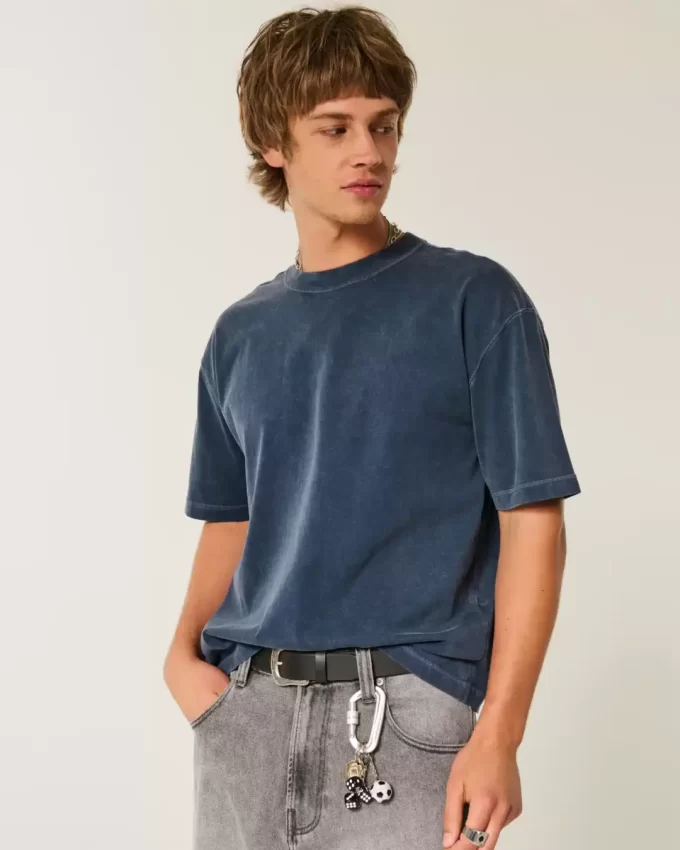 Boxy Crop Heavyweight Washed Crew T-paita Boxy Crop Heavyweight Washed Crew T-paita