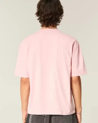Boxy Crop Heavyweight Washed Crew T-paita