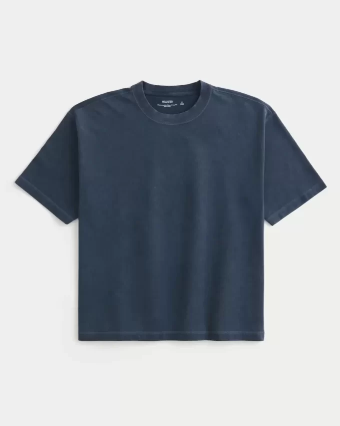 Boxy Crop Heavyweight Washed Crew T-paita Boxy Crop Heavyweight Washed Crew T-paita