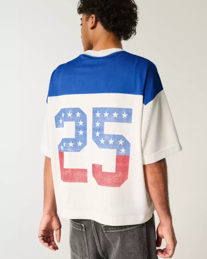 Boxy Crop Number Graphic Jersey Boxy Crop Number Graphic Jersey