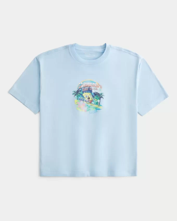 Boxy Crop SpongeBob SquarePants Graafinen T-paita Boxy Crop SpongeBob SquarePants Graafinen T-paita