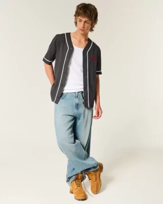 Boxy Dr Pepper Graphic Baseball Jersey