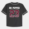 Boxy Dr Pepper Graphic Baseball Jersey