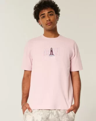 Boxy Heavyweight Amalfi Coast Graphic T-paita