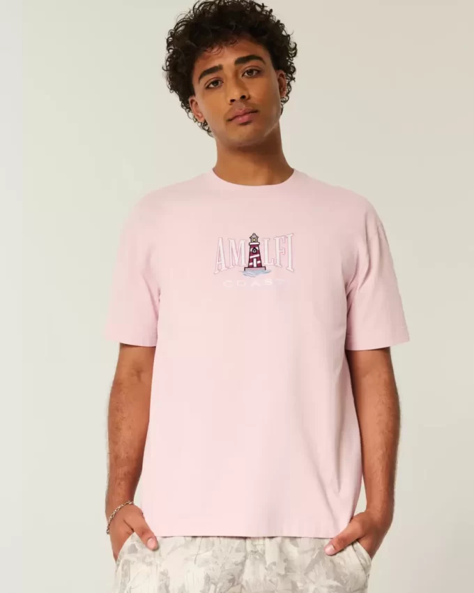 Boxy Heavyweight Amalfi Coast Graphic T-paita Boxy Heavyweight Amalfi Coast Graphic T-paita
