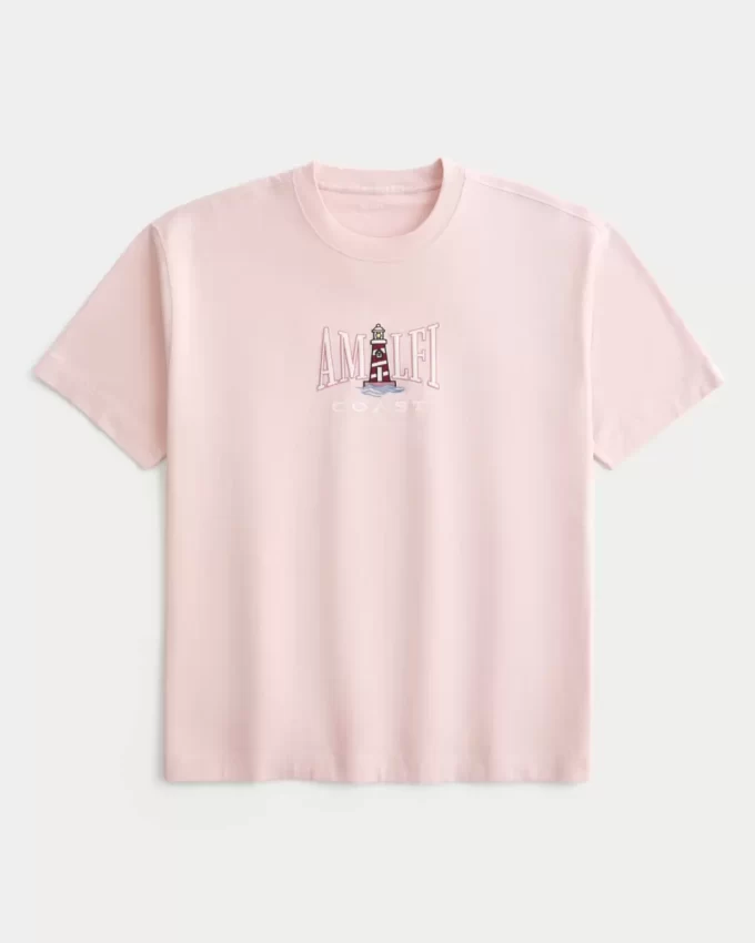 Boxy Heavyweight Amalfi Coast Graphic T-paita Boxy Heavyweight Amalfi Coast Graphic T-paita