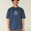 Boxy Heavyweight Athens Graphic T-paita