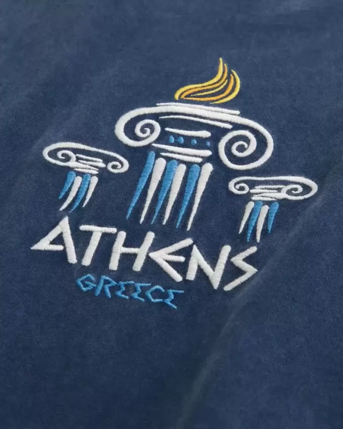 Boxy Heavyweight Athens Graphic T-paita
