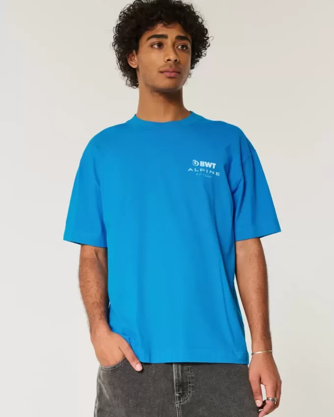 Boxy Heavyweight BWT Alpine F1 Team Graphic T-paita Boxy Heavyweight BWT Alpine F1 Team Graphic T-paita