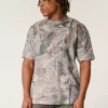 Boxy Heavyweight Camo Crew T-paita