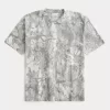 Boxy Heavyweight Camo Crew T-paita